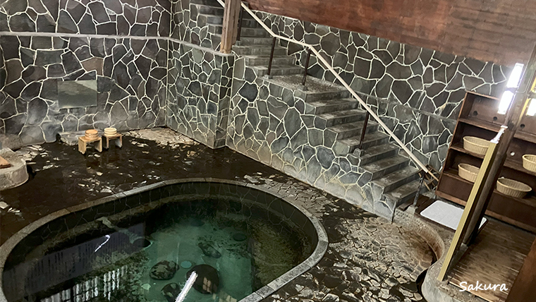 藤三旅館白猿の湯_足元湧出