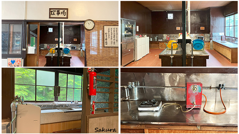藤三旅館湯治部の炊事場