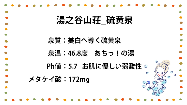 【湯之谷山荘】硫黄泉そのスペック