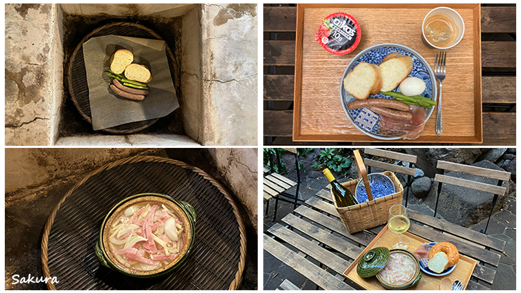 【湯治柳屋】地獄蒸しで作った朝食とランチ