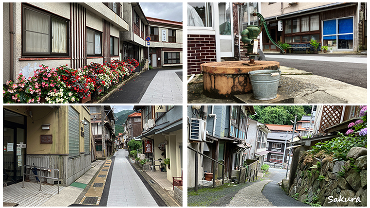 山口の名湯　俵山温泉の町並み