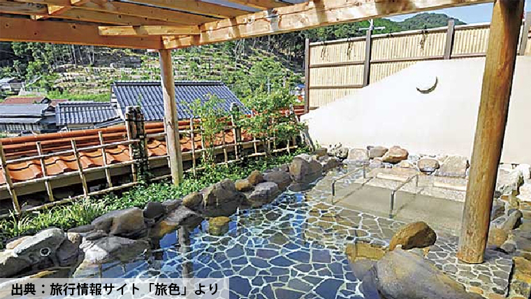 山口県　俵山温泉　白猿の湯　露天風呂